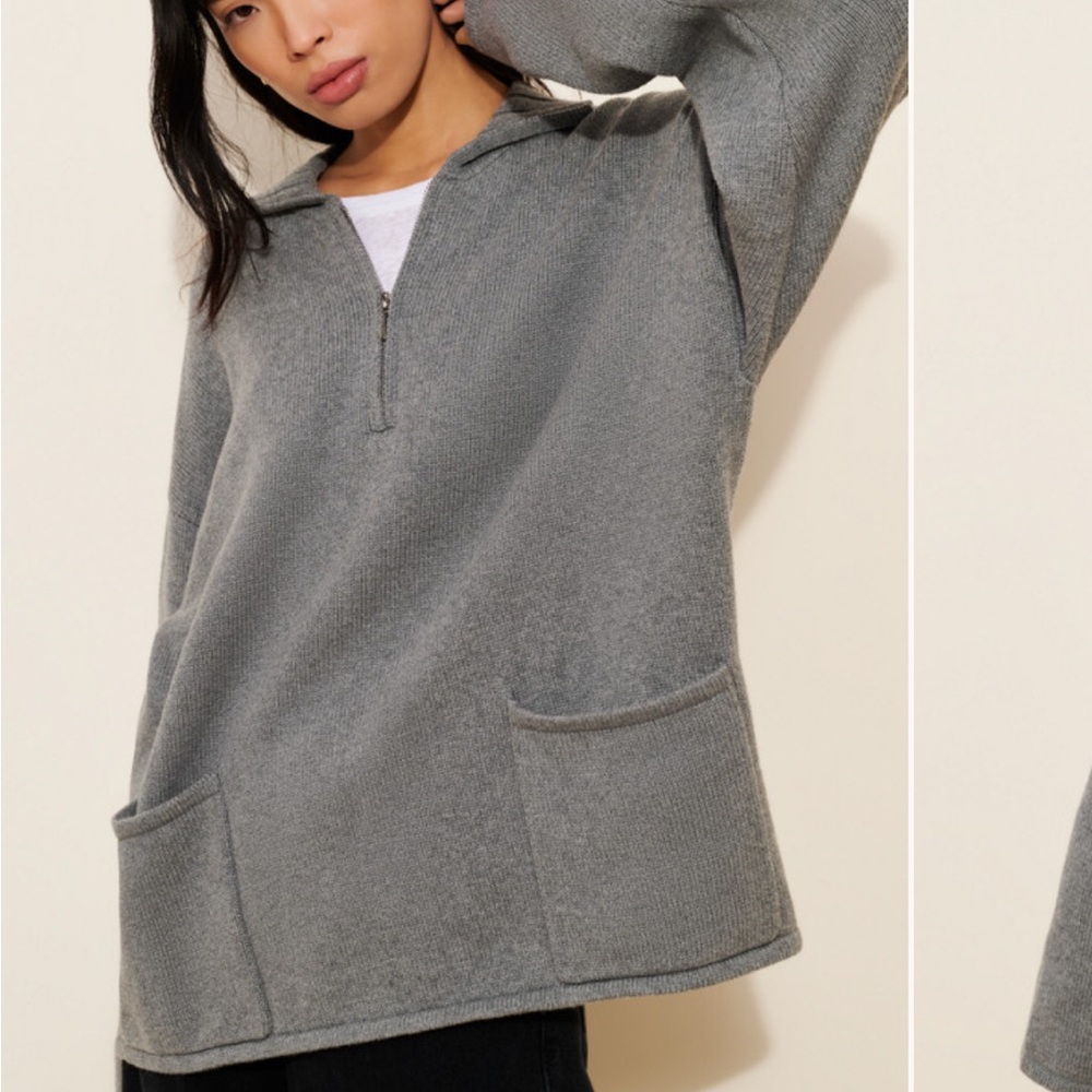 Rumored Weekender Quarter Zip Pullover Sweater